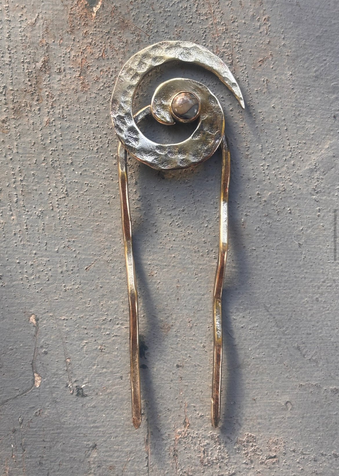 Fossil and Hide Hair Forks hand made in Atlanta Georgia - Lalka Beauty Co.