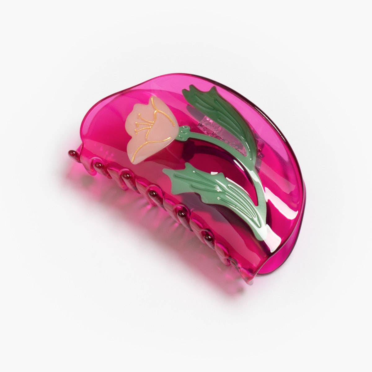Fuchsia and Pink Acetate Mexican Primrose Hair Claw - Lalka Beauty Co.