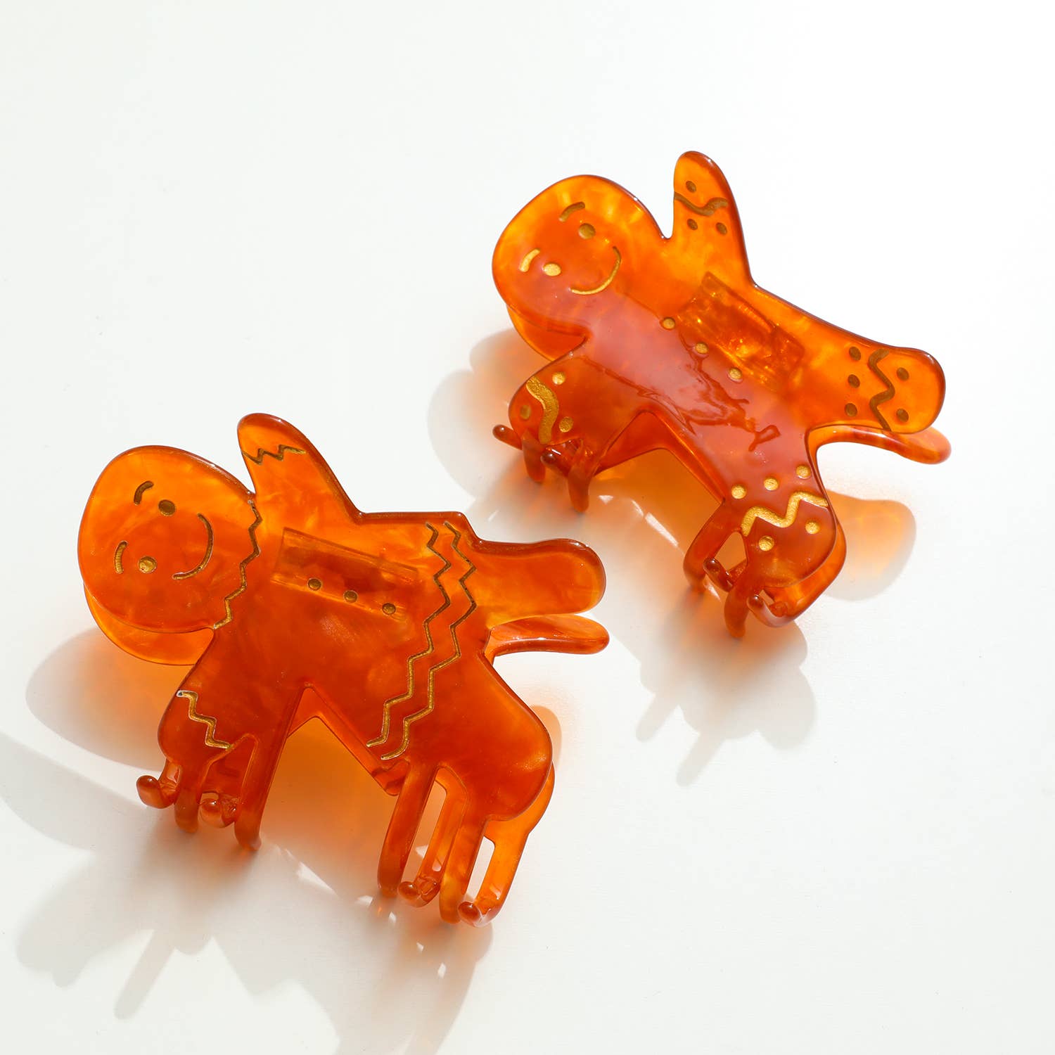 Gingerbread Man and Lady | Holiday Claw Clip - Lalka Beauty Co.