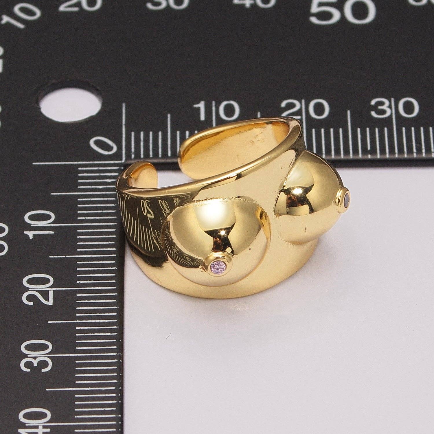 Gold or Silver Boobs Ring - Lalka Beauty Co.