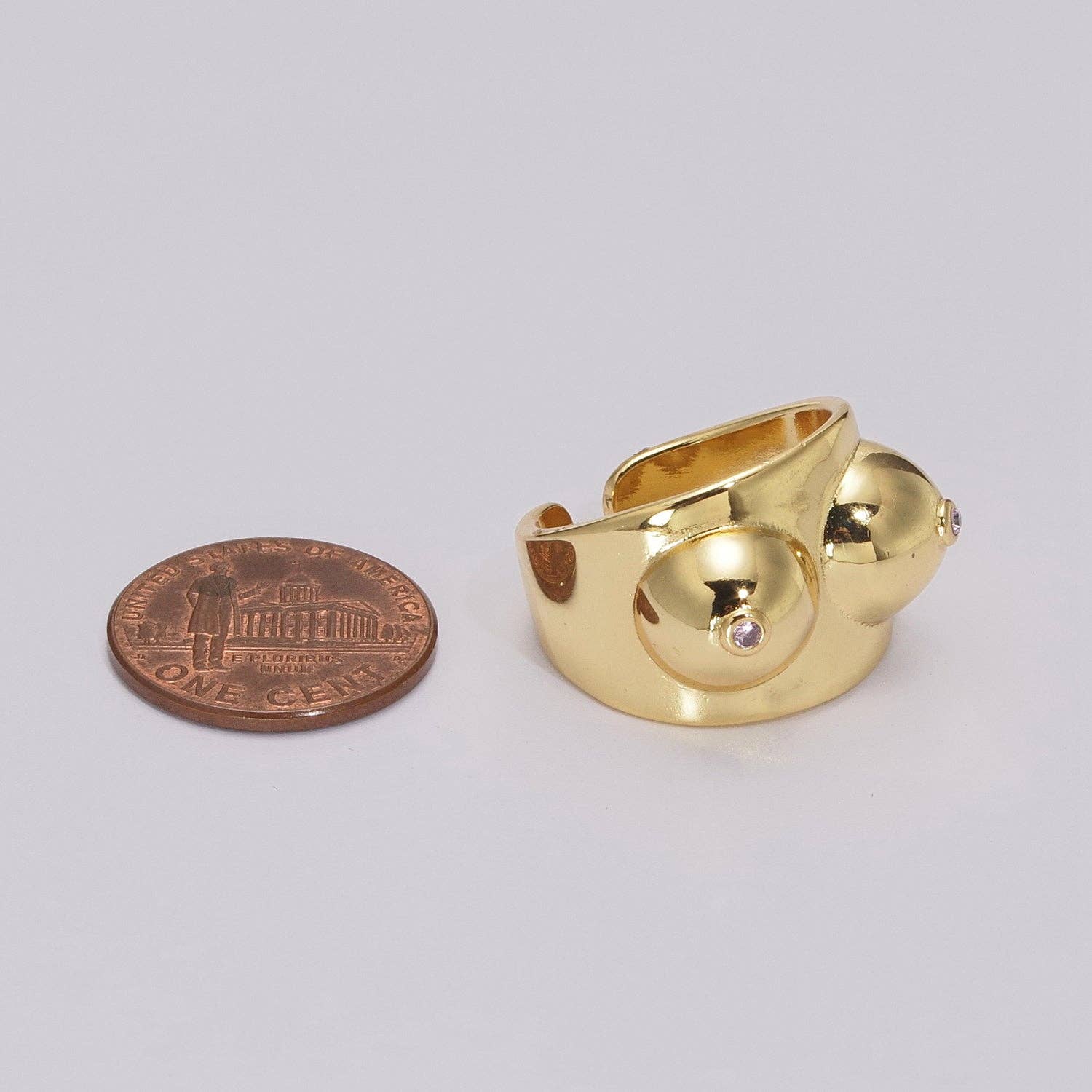 Gold or Silver Boobs Ring - Lalka Beauty Co.