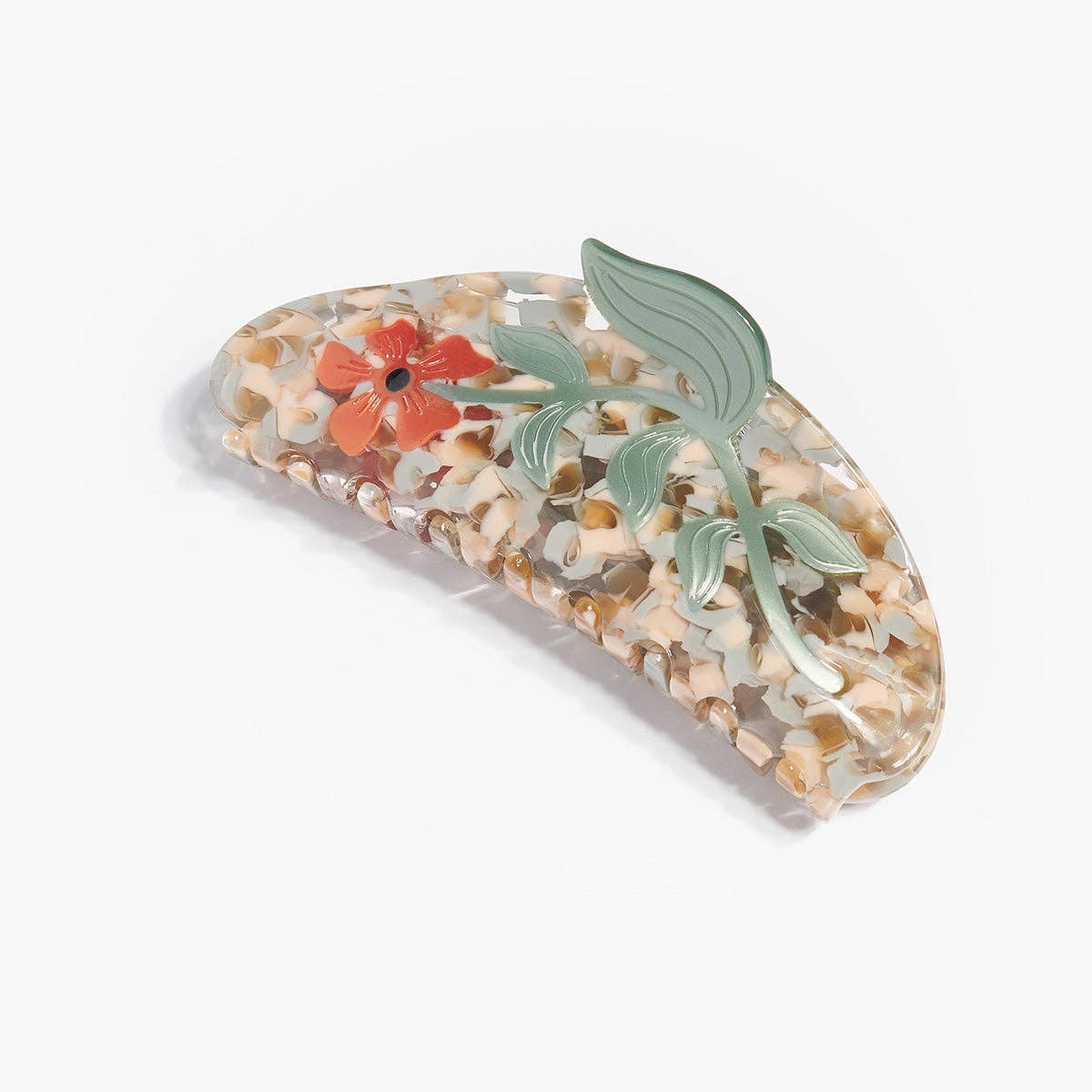 Hesperides Orange Acetate Floral Large Hair Claw - Lalka Beauty Co.