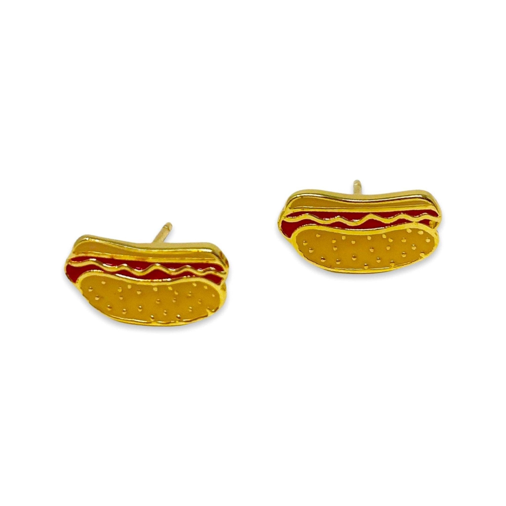 Hot Dog Enamel Earrings - Lalka Beauty Co.
