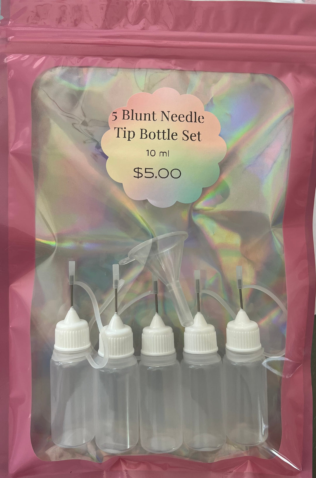 Kit Condensing Set of 5 Blunt Needle Tip Dropper Bottles