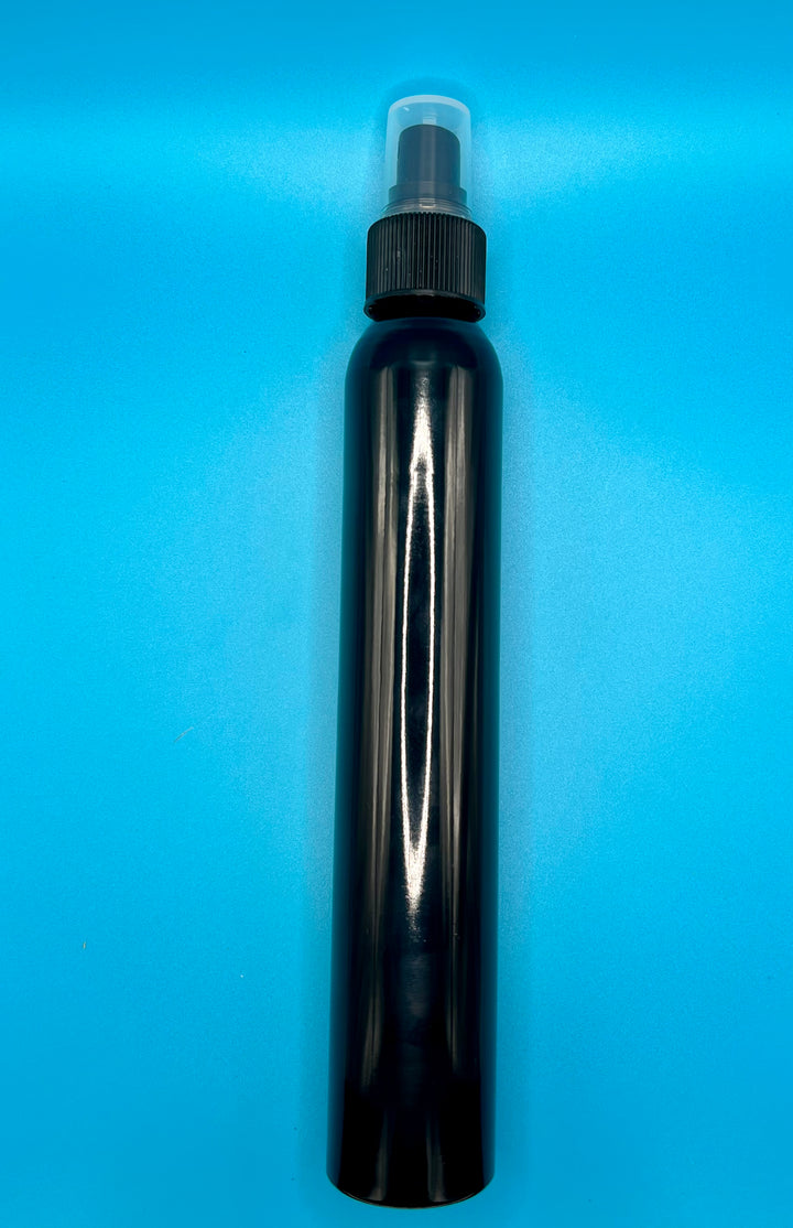 Skinny Aluminum Spray Bottle 5.5 oz black kit condensing