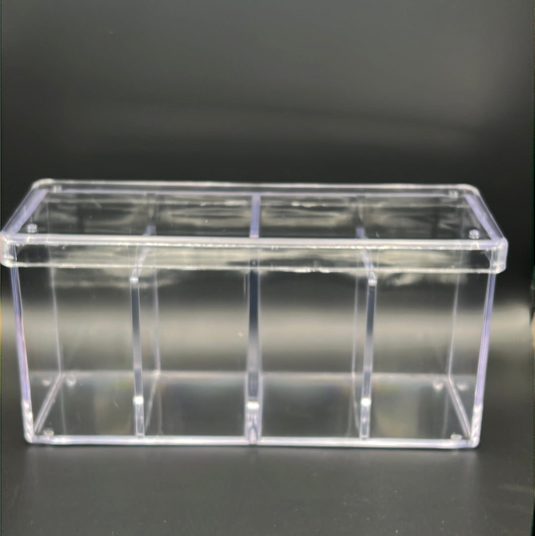 Disposables Container acrylic box for makeup station, vanity, trailer, etc