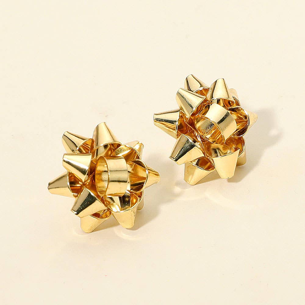 Large Holiday Bow Stud Earrings - Lalka Beauty Co.