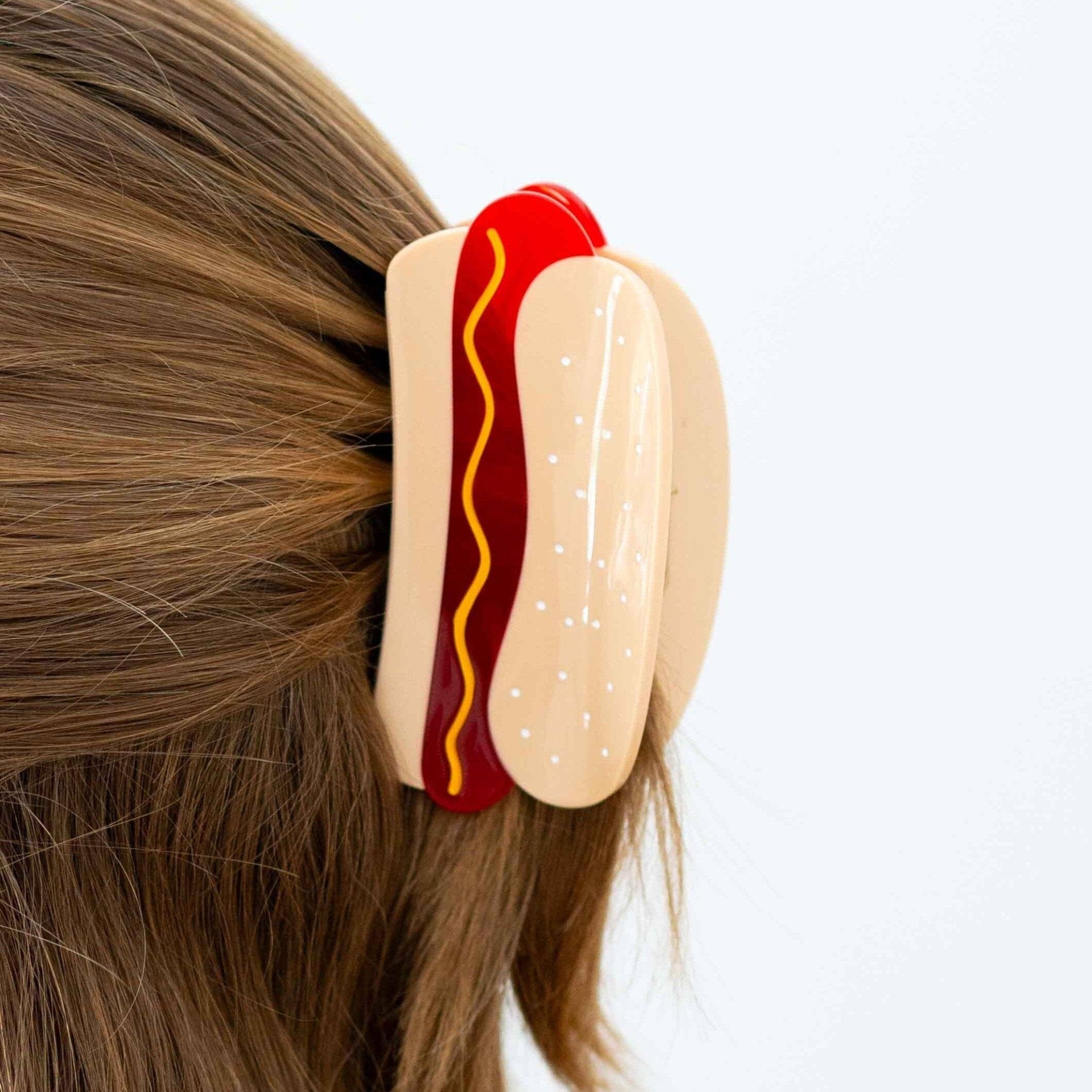 Large Hot Dog Hair Claw Clip - Lalka Beauty Co.