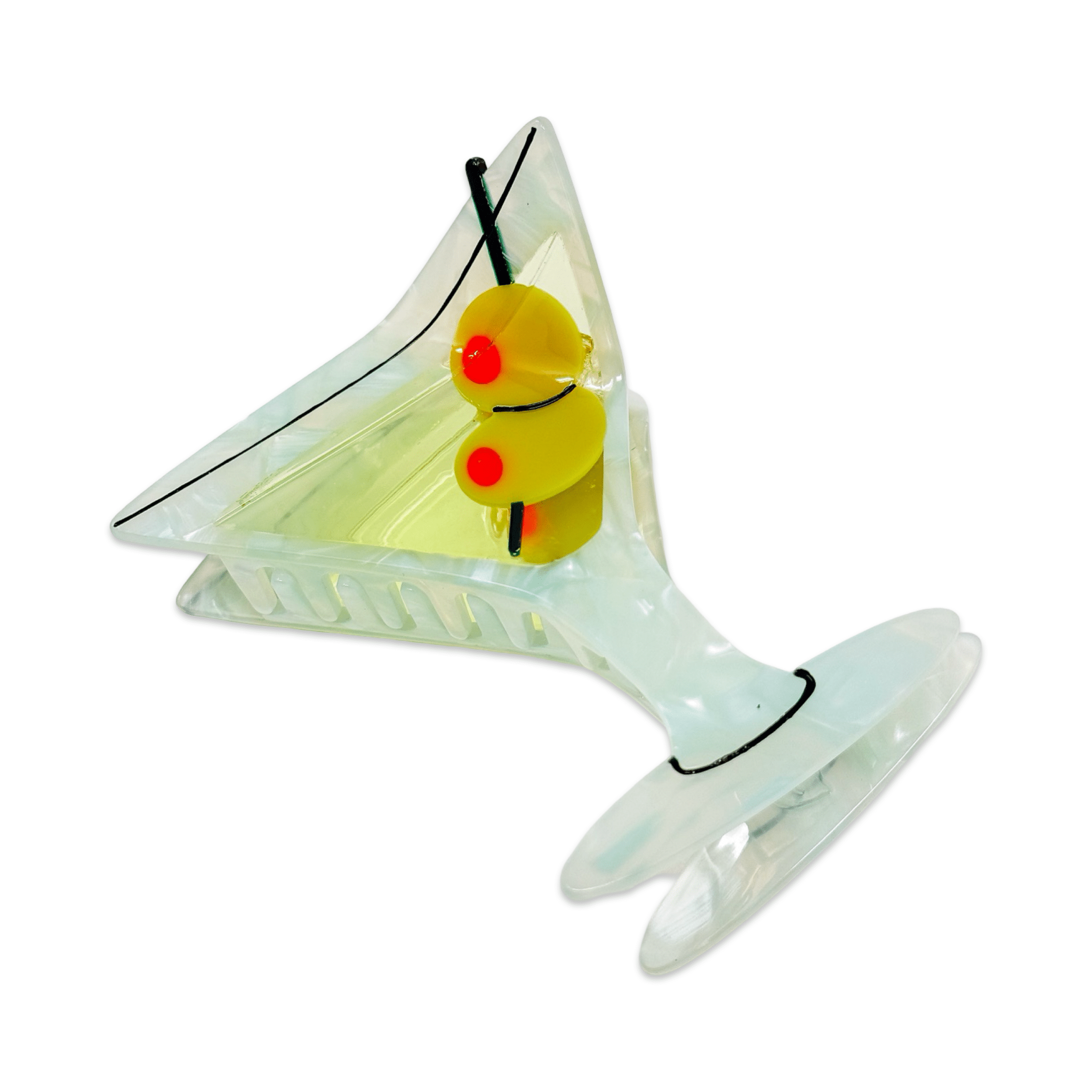 Large Martini Hair Claw Clip - Lalka Beauty Co.