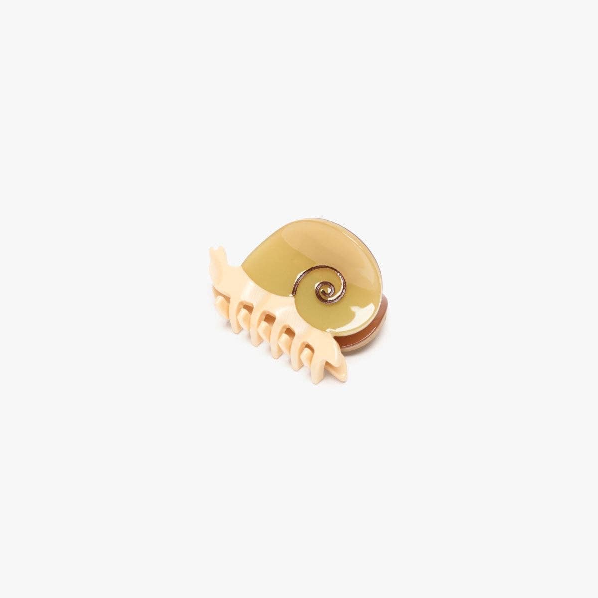 Mini Snail Hair Claw Clip Accessory Brown Earth Acetate - Lalka Beauty Co.