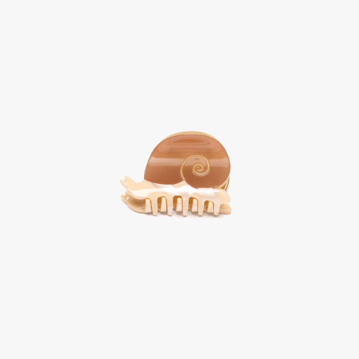 Mini Snail Hair Claw Clip Accessory Brown Earth Acetate - Lalka Beauty Co.