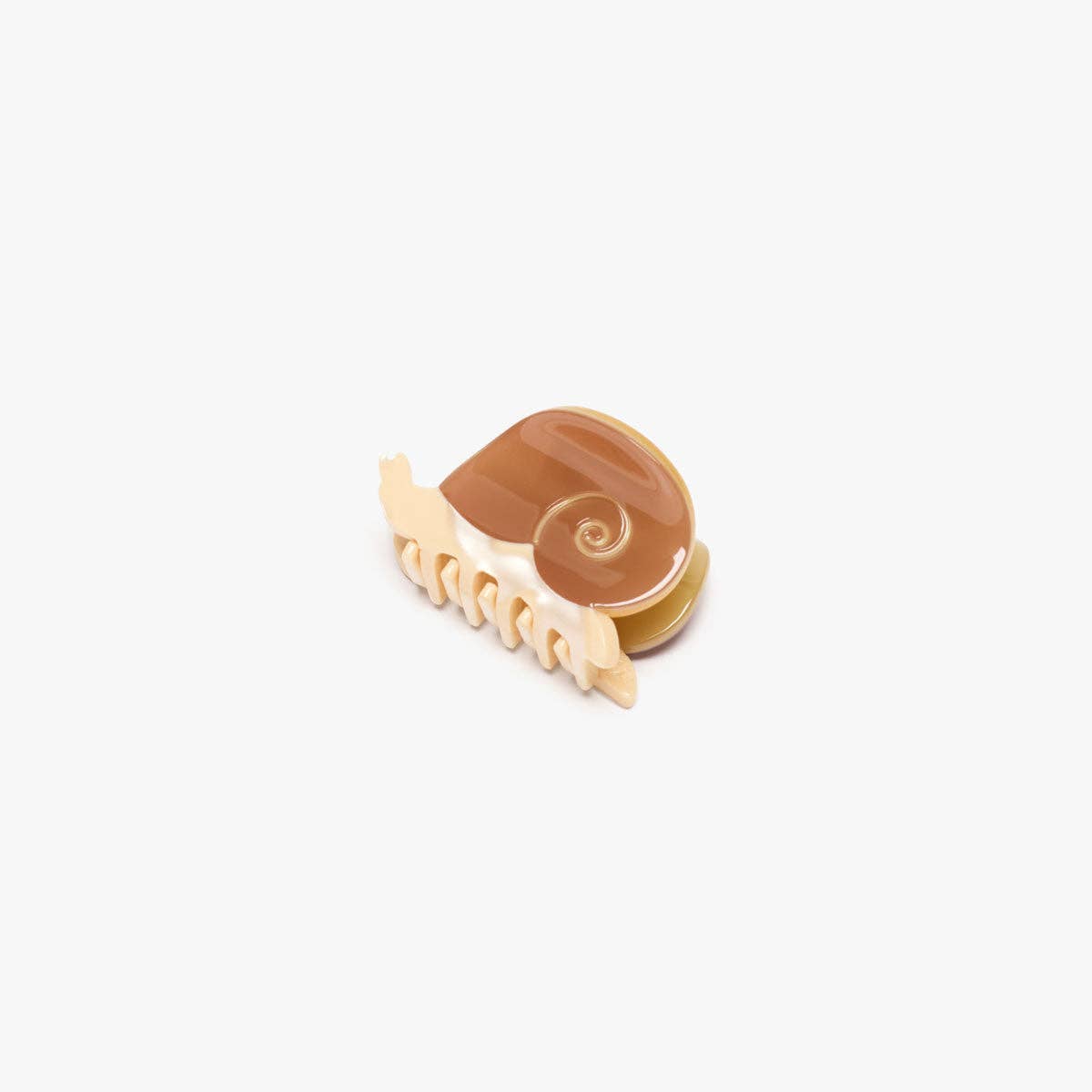 Mini Snail Hair Claw Clip Accessory Brown Earth Acetate - Lalka Beauty Co.