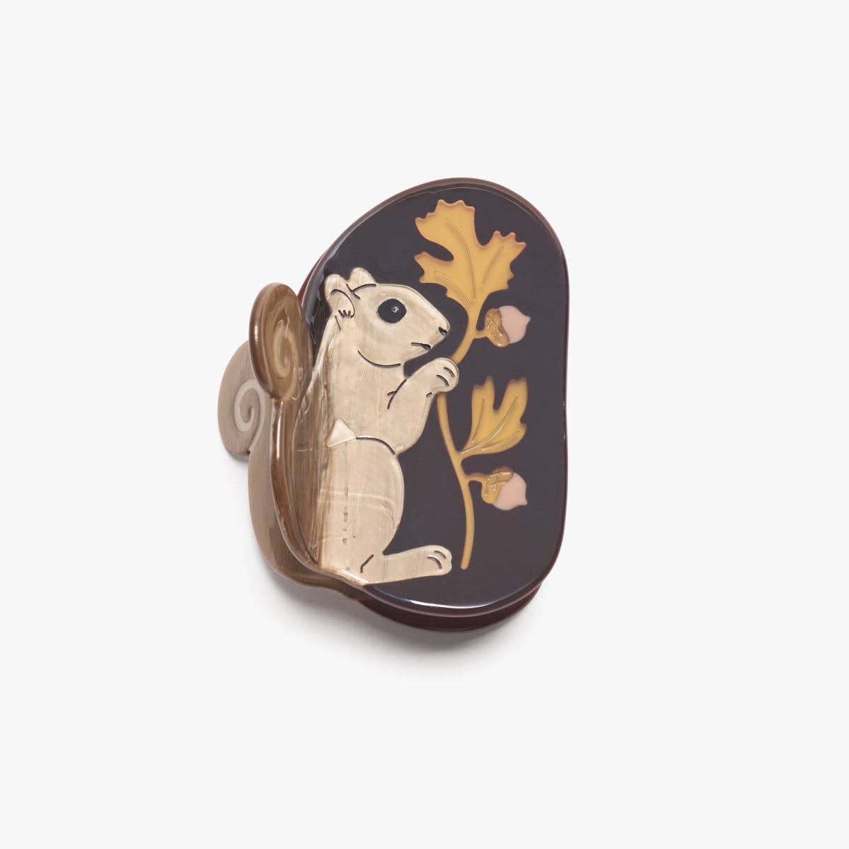Oak Acorn Squirrel Harvest Hair Claw Clip Accessory - Lalka Beauty Co.