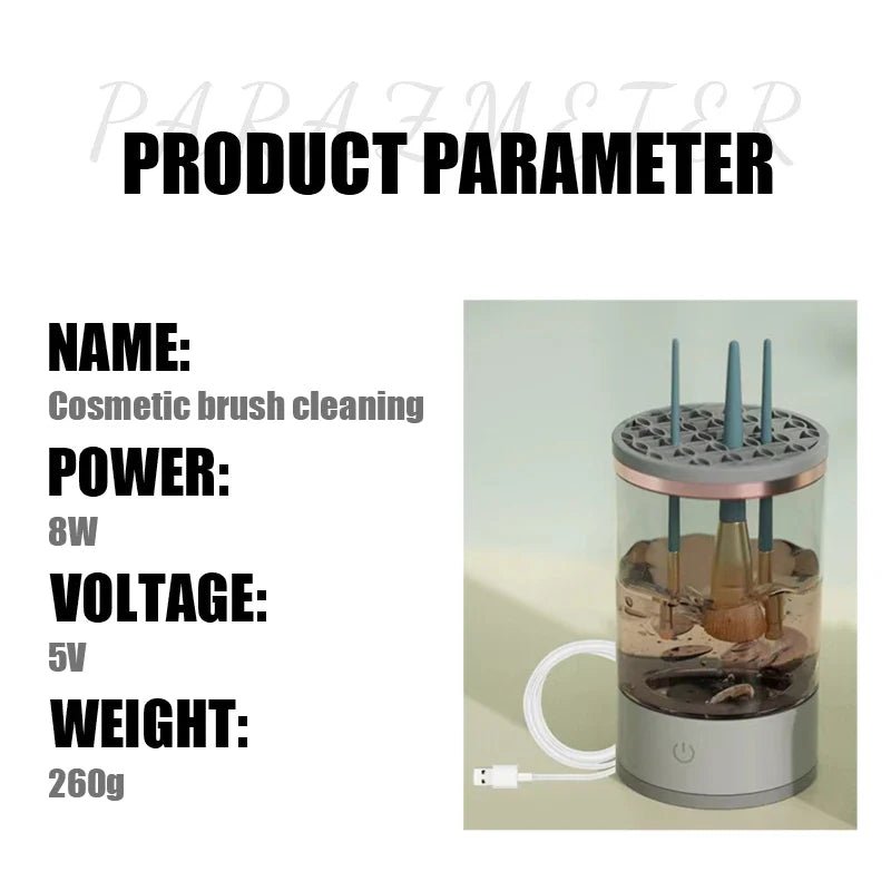💄 Portable Electric Makeup Brush CleanerAutomatic Spinner, Drying Rack &amp; Sterilizer | Professional Brush Cleaning Kit - Lalka Beauty Co.