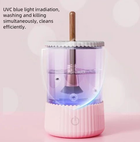 💄 Portable Electric Makeup Brush CleanerAutomatic Spinner, Drying Rack &amp; Sterilizer | Professional Brush Cleaning Kit - Lalka Beauty Co.