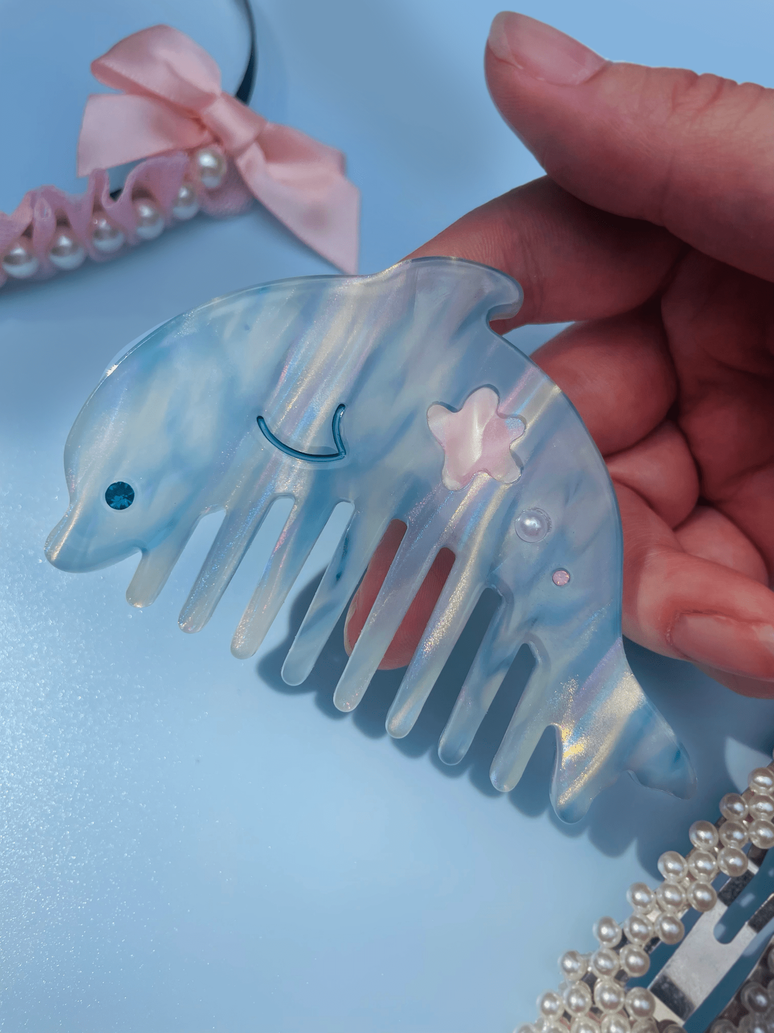 Ripple Dolphin Mini Comb - Lalka Beauty Co.