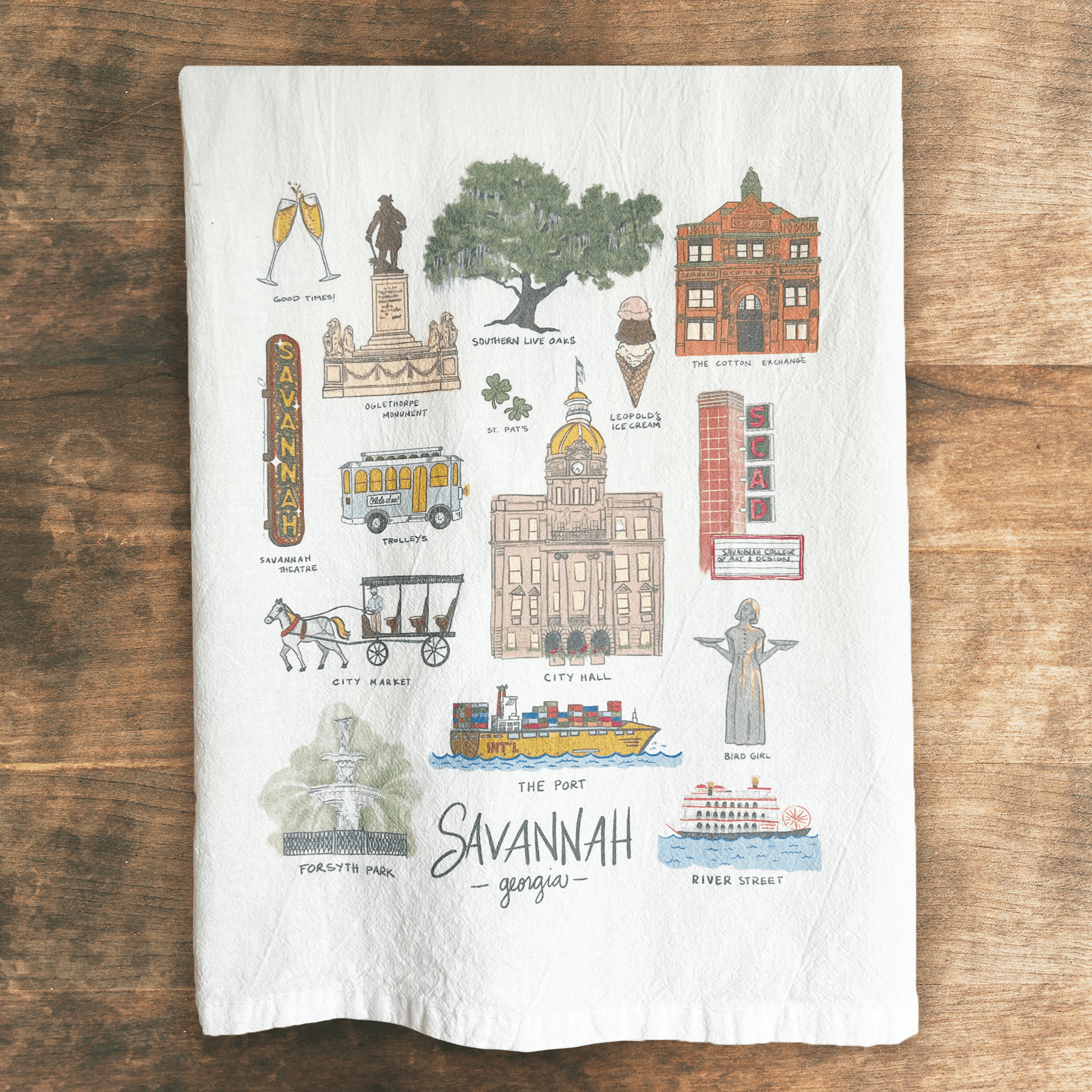 Savannah Sights Tea Towel - Lalka Beauty Co.