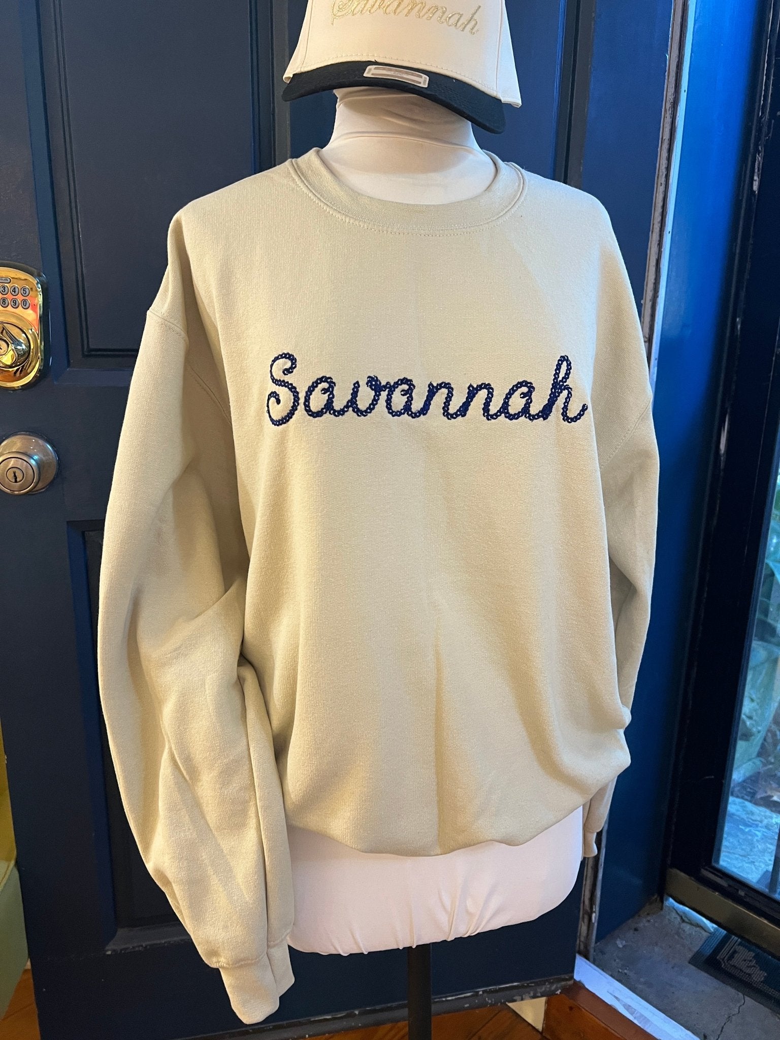 Savannah Sweatshirt, Embroidered, Chain Stitch - Lalka Beauty Co.