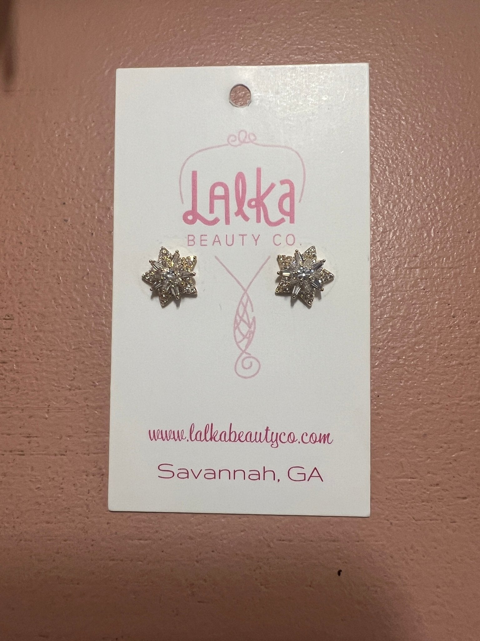 Snowflake Sparkle Stud Earrings - Lalka Beauty Co.