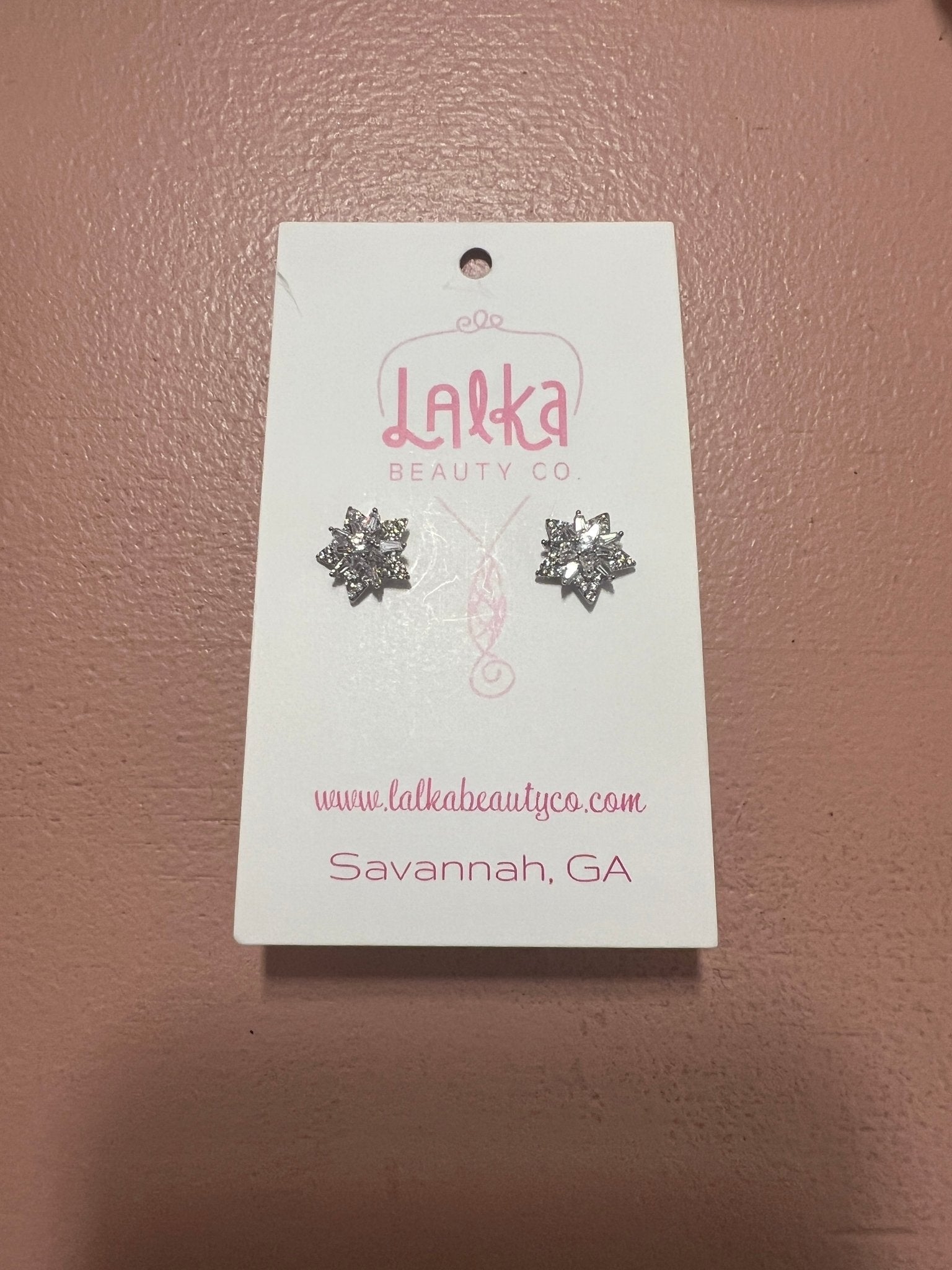 Snowflake Sparkle Stud Earrings - Lalka Beauty Co.