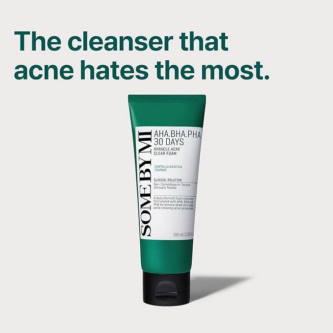 SOME BY MI AHA.BHA.PHA 30 Days Miracle Acne Clear Foam - Lalka Beauty Co.