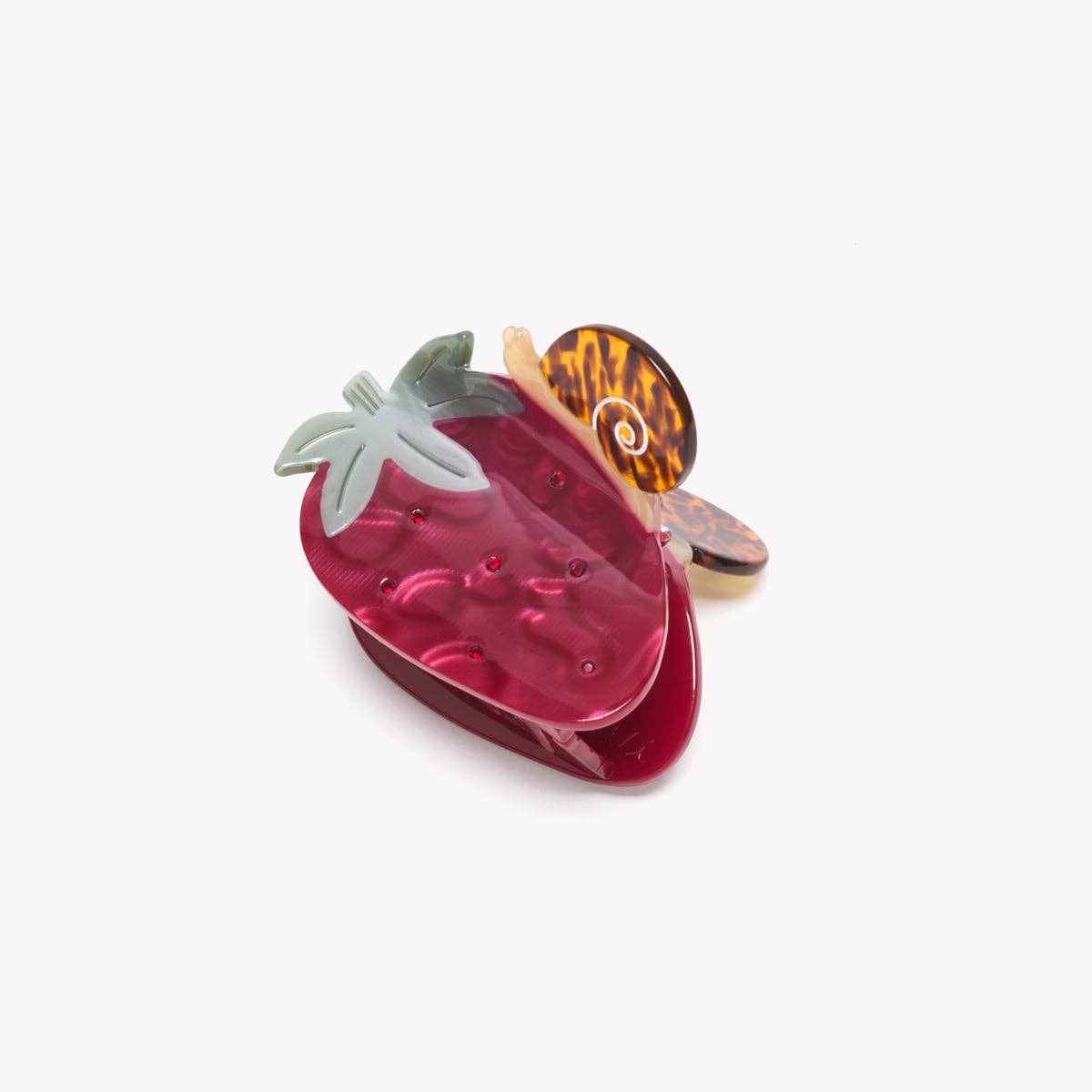 Strawberry Garden Snail Fruit Acetate Hair Claw Clip - Lalka Beauty Co.
