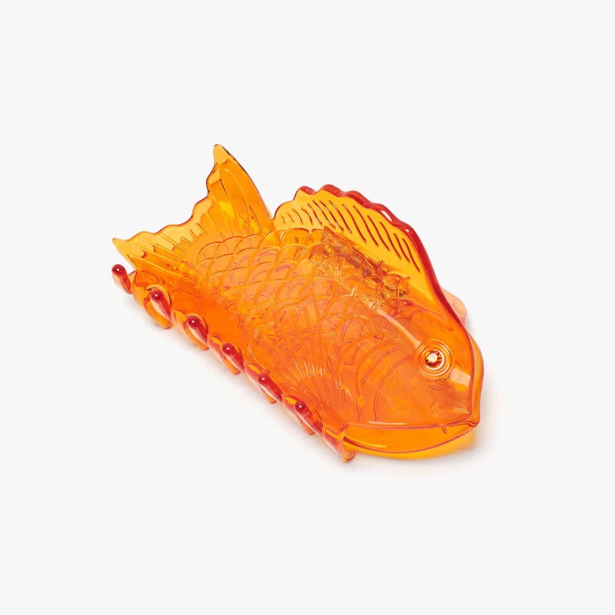 Taiyaki Sea Bream Clear Orange Acetate Ocean Fish Hair Claw Clip - Lalka Beauty Co.
