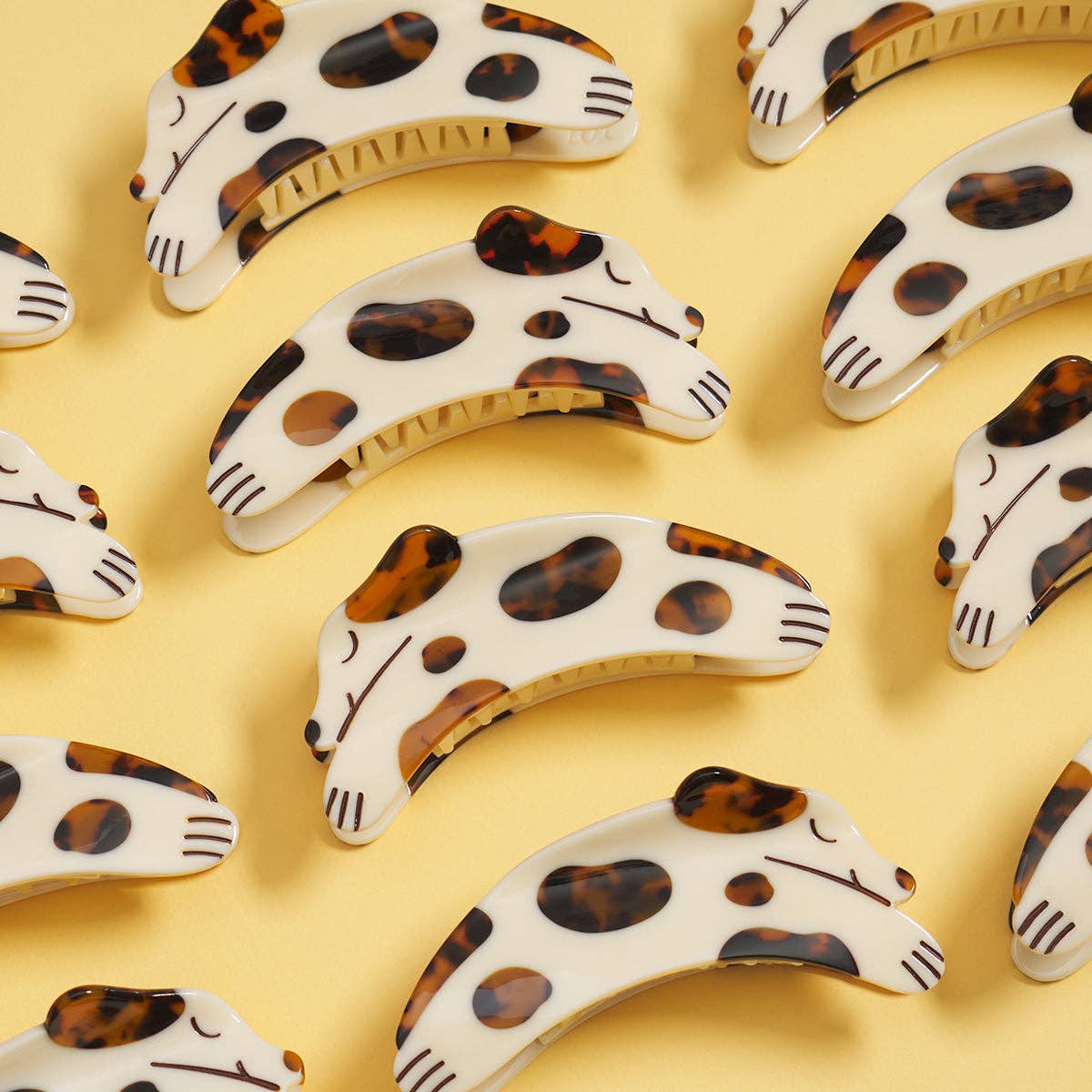 Tortie Puppy Dog Hair Claw in Cream and Tortoise Acetate - Lalka Beauty Co.