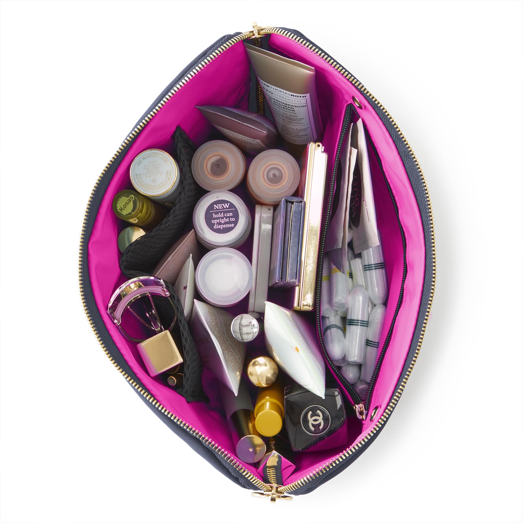 Vacationer Makeup Bag - Machine Washable Large Cosmetic Bag - Lalka Beauty Co.