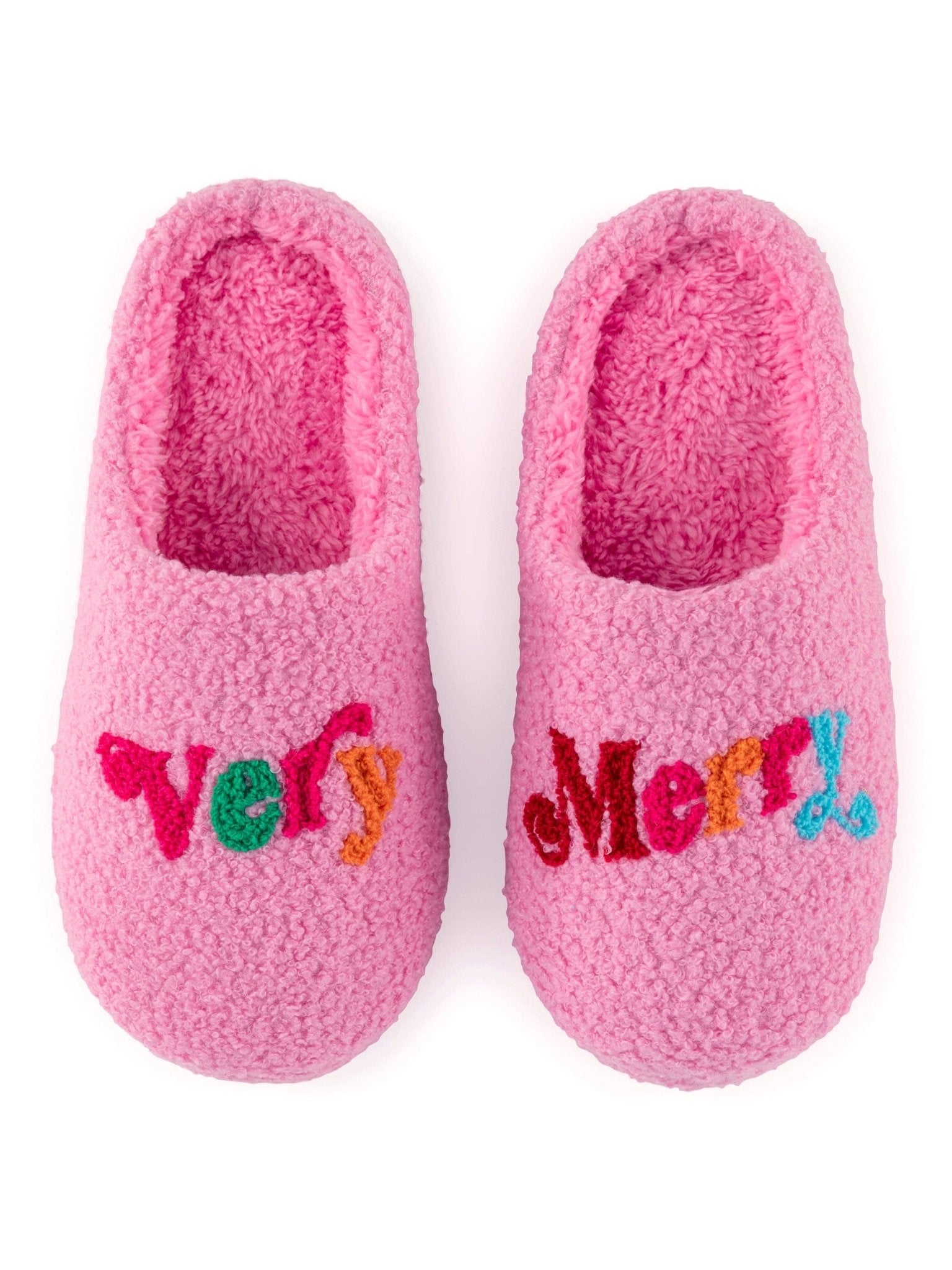 "VERY MERRY" SLIPPERS, PINK - Lalka Beauty Co.