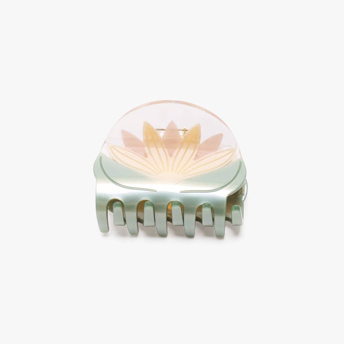 Water Lily White Lotus Flower Hair Claw Clip Accessory - Lalka Beauty Co.
