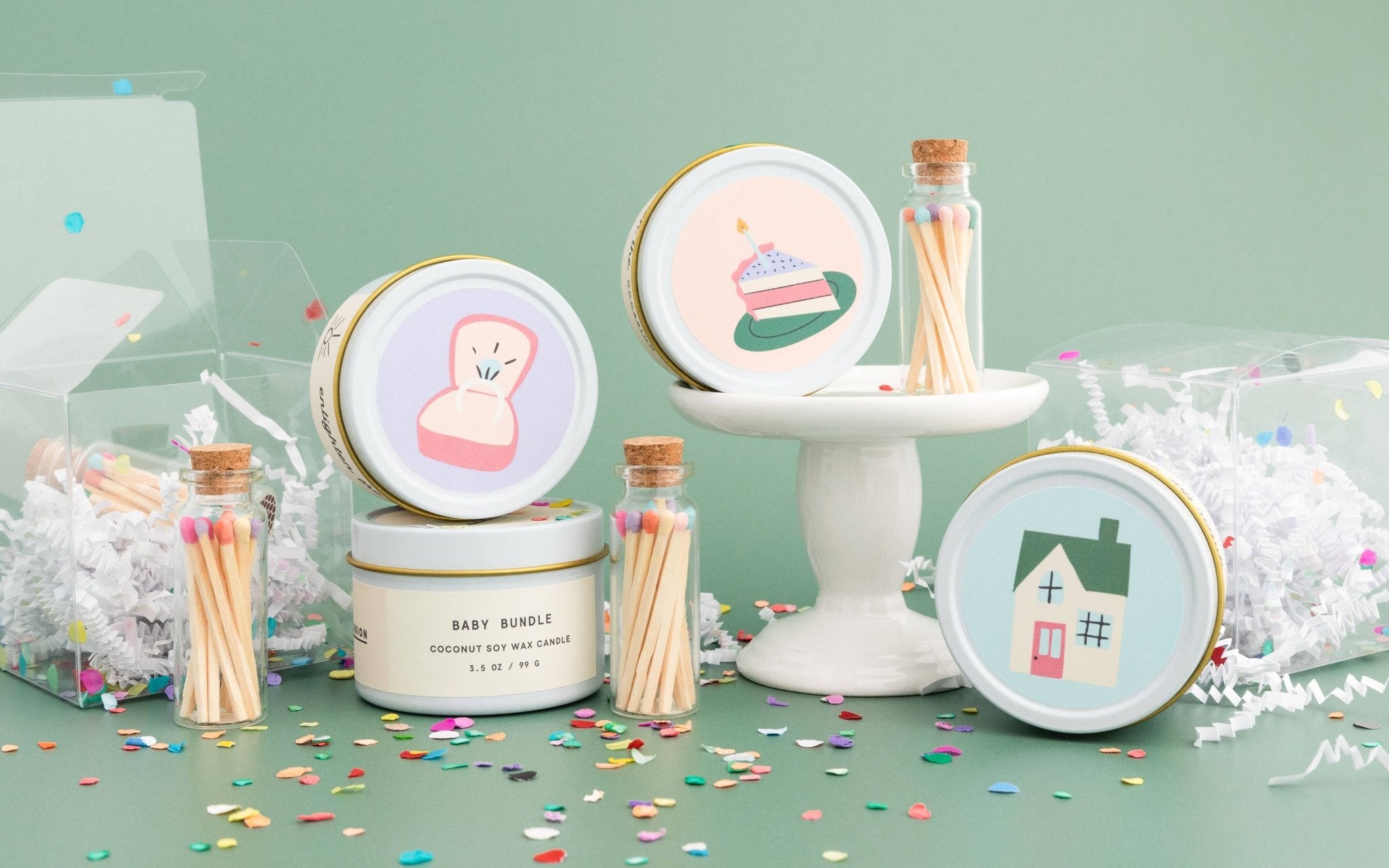 Wedding Cake Scented Candle and Matches Set - Lalka Beauty Co.
