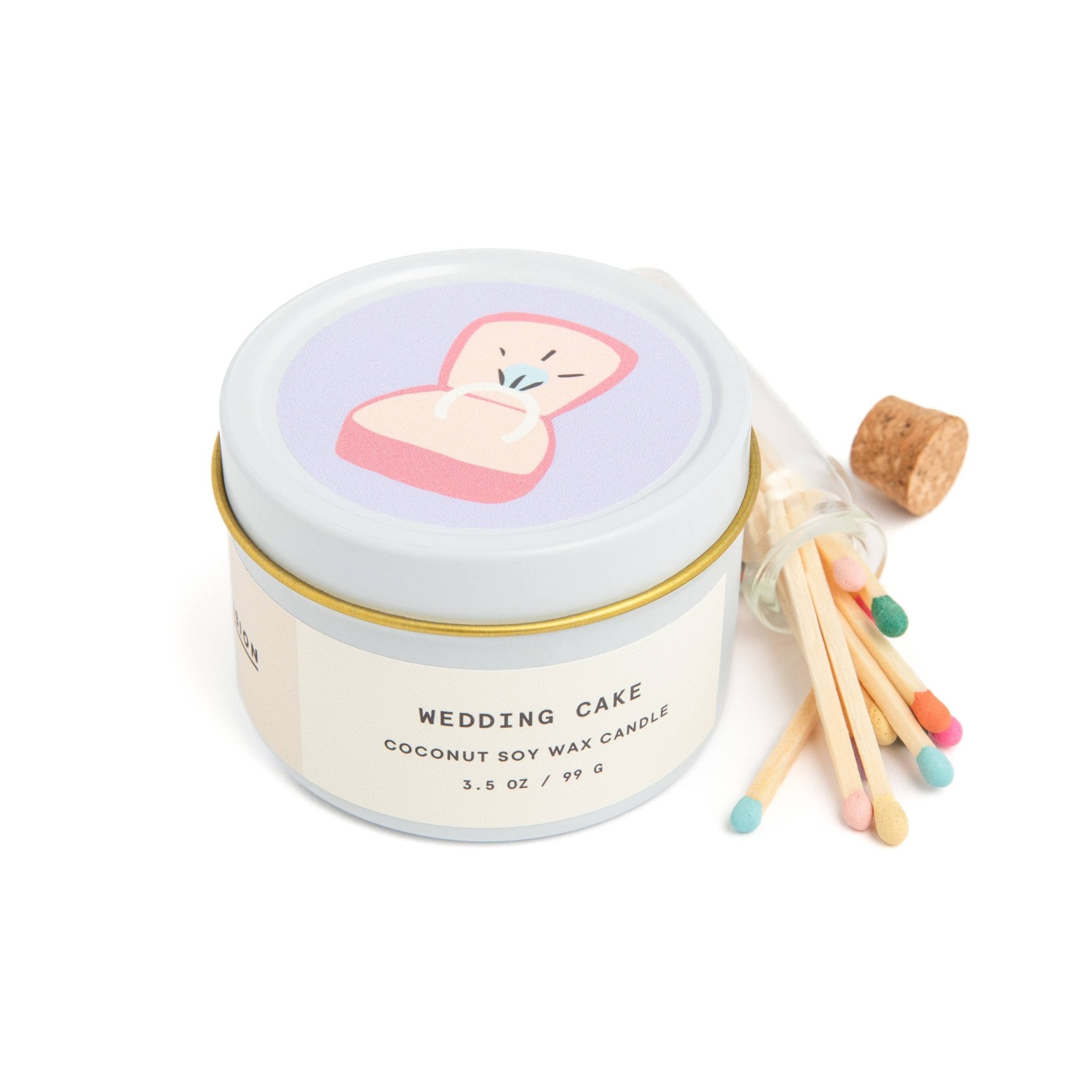 Wedding Cake Scented Candle and Matches Set - Lalka Beauty Co.