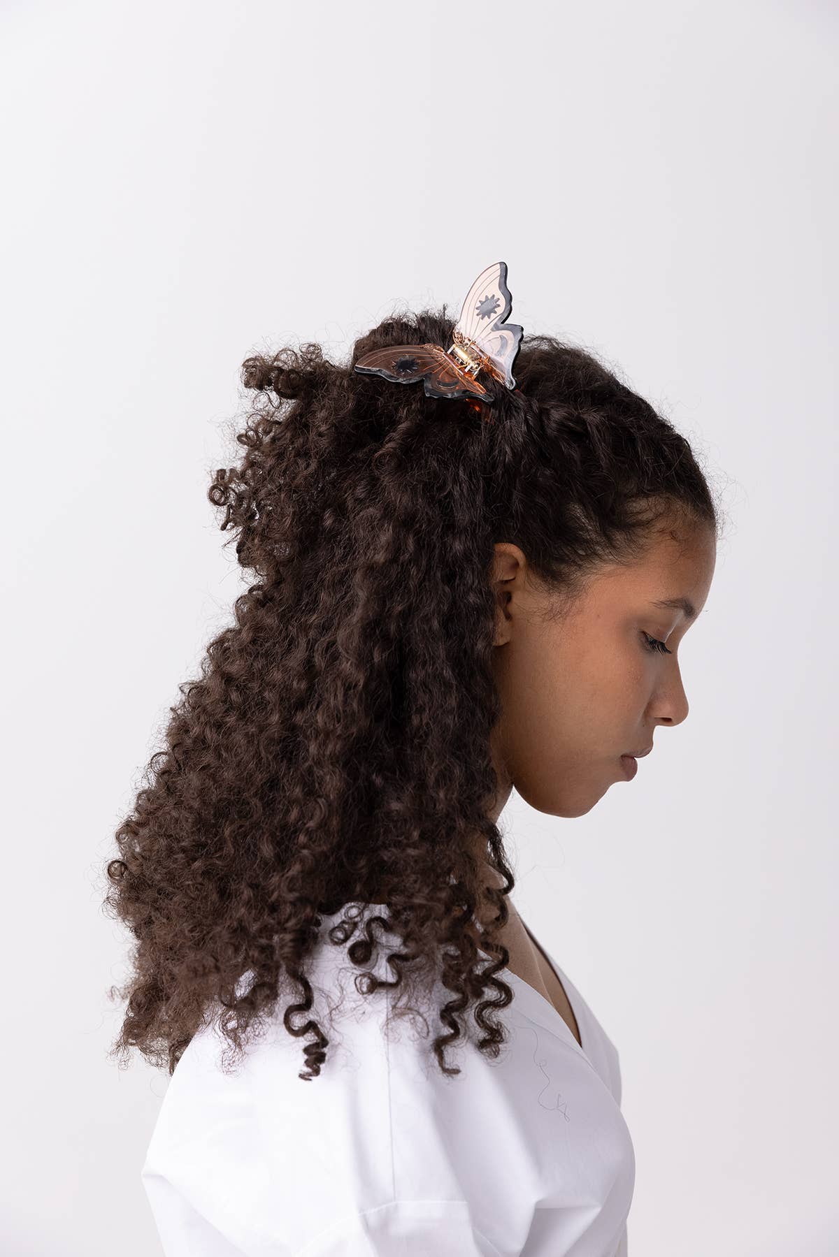 Women's Orange Acetate Monarch Butterfly Hair Claw Clip - Lalka Beauty Co.